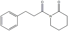 1-(3-フェニルプロピオニル)ピペリジン-2-オン 化学構造式