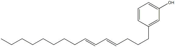 3-(4,6-ペンタデカジエニル)フェノール 化学構造式