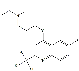 2-Trichloromethyl-4-(3-diethylaminopropoxy)-6-fluoroquinoline Struktur