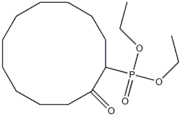 2-オキソシクロドデシルホスホン酸ジエチル 化学構造式