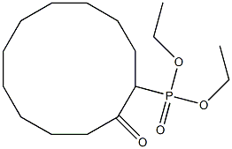 2-Oxocyclododecylphosphonic acid diethyl ester,,结构式