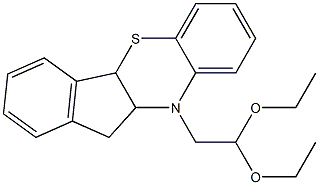 10-(2,2-ジエトキシエチル)-4b,10,10a,11-テトラヒドロベンゾ[b]インデノ[2,1-e][1,4]チアジン 化学構造式