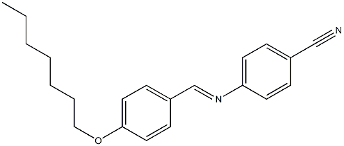 4-[4-(Heptyloxy)benzylideneamino]benzonitrile 结构式