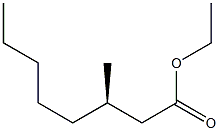 [R,(+)]-3-メチルオクタン酸エチル 化学構造式