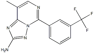 2-Amino-5-[3-trifluoromethylphenyl]-8-methyl[1,2,4]triazolo[1,5-c]pyrimidine,,结构式