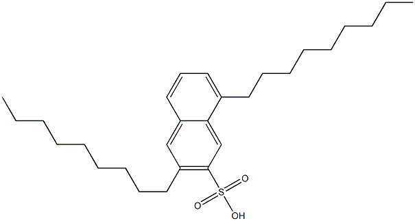 3,8-Dinonyl-2-naphthalenesulfonic acid Structure