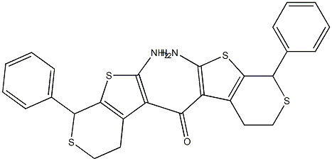 Phenyl[(2-amino-4,5-dihydro-7H-thieno[2,3-c]thiopyran)-3-yl] ketone,,结构式