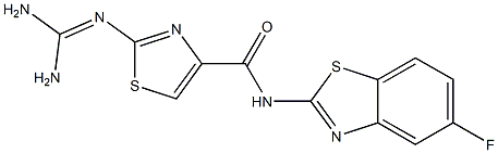 2-[(Diaminomethylene)amino]-N-(5-fluorobenzothiazol-2-yl)thiazole-4-carboxamide Structure