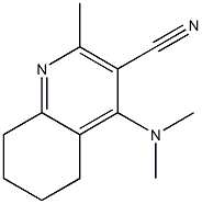 5,6,7,8-テトラヒドロ-2-メチル-4-(ジメチルアミノ)キノリン-3-カルボニトリル 化学構造式