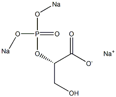 [S,(-)]-3-Hydroxy-2-[di(sodiooxy)phosphinyloxy]propionic acid sodium salt Struktur