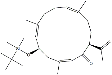 (2E,5R,6E,10E,14S)-14-(1-Methylethenyl)-3,7,11-trimethyl-5-[(tert-butyldimethylsilyl)oxy]cyclotetradeca-2,6,10-trien-1-one Structure