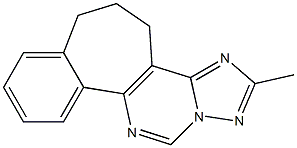 5,6-Dihydro-2-methyl-4H-1,3,11,12a-tetraazabenzo[3,4]cyclohept[1,2-e]indene,,结构式