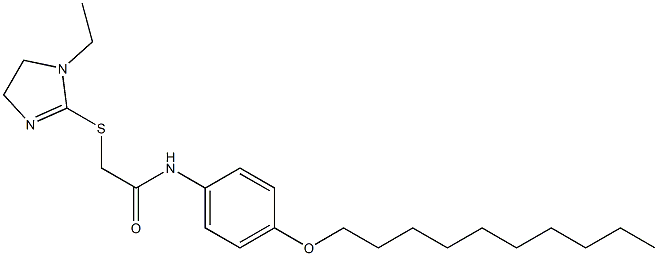 N-(4-Decyloxyphenyl)-2-(1-ethyl-2-imidazolin-2-ylthio)acetamide Structure