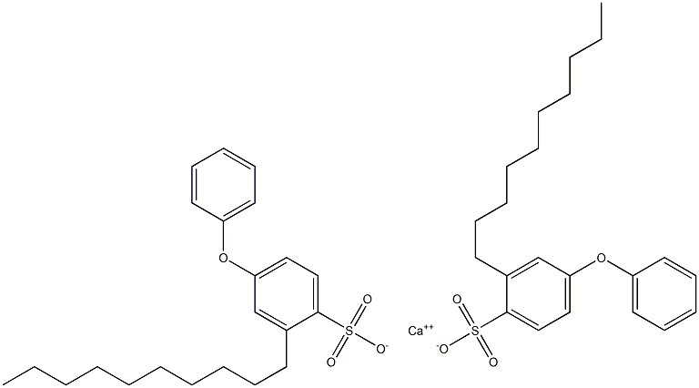 Bis(2-decyl-4-phenoxybenzenesulfonic acid)calcium salt Structure