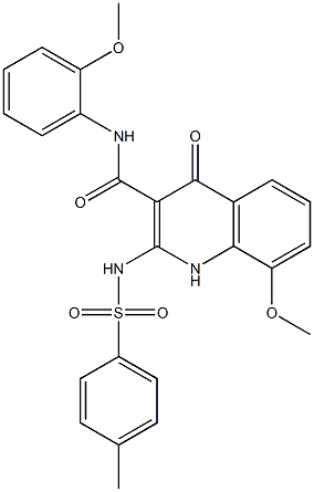 1,4-Dihydro-8-methoxy-N-(2-methoxyphenyl)-2-(4-methylphenylsulfonylamino)-4-oxoquinoline-3-carboxamide