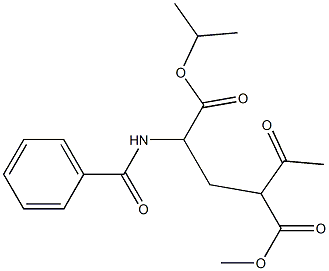 2-Acetyl-4-(benzoylamino)pentanedioic acid 1-methyl 5-isopropyl ester 结构式