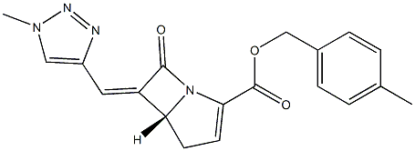 (5R,6Z)-6-[(1-Methyl-1H-1,2,3-triazol)-4-yl]methylene-7-oxo-1-azabicyclo[3.2.0]hept-2-ene-2-carboxylic acid 4-methylbenzyl ester Struktur