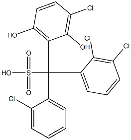 (2-Chlorophenyl)(2,3-dichlorophenyl)(3-chloro-2,6-dihydroxyphenyl)methanesulfonic acid Structure