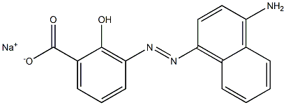 3-(4-Amino-1-naphtylazo)salicylic acid sodium salt,,结构式