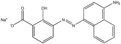 3-(4-Amino-1-naphtylazo)salicylic acid sodium salt Structure