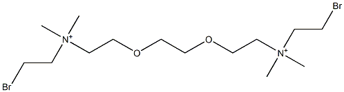 2,2'-[Ethylenebis(oxy)]bis[N-(2-bromoethyl)-N,N-dimethylethanaminium],,结构式