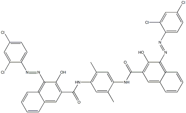 N,N'-(2,5-Dimethyl-1,4-phenylene)bis[4-[(2,4-dichlorophenyl)azo]-3-hydroxy-2-naphthalenecarboxamide] Structure