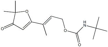 N-tert-Butylcarbamic acid (E)-3-[(4,5-dihydro-5,5-dimethyl-4-oxofuran)-2-yl]-2-butenyl ester