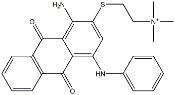 N,N,N-Trimethyl-2-[[(1-amino-4-anilino-9,10-anthraquinon)-2-yl]thio]ethanaminium|