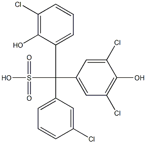 (3-Chlorophenyl)(3-chloro-2-hydroxyphenyl)(3,5-dichloro-4-hydroxyphenyl)methanesulfonic acid