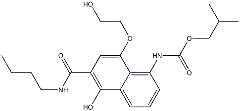 N-[6-(N-Butylcarbamoyl)-5-hydroxy-8-(2-hydroxyethoxy)-1-naphtyl]carbamic acid isobutyl ester|