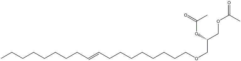 [S,(+)]-1-O,2-O-Diacetyl-3-O-[(E)-9-octadecenyl]-L-glycerol Struktur