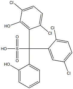 (2,5-Dichlorophenyl)(2,5-dichloro-6-hydroxyphenyl)(2-hydroxyphenyl)methanesulfonic acid Structure