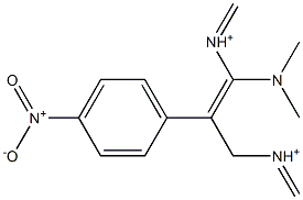 3-Dimethylamino-2-(4-nitrophenyl)-2-propene-1-(dimethyliminium) 结构式