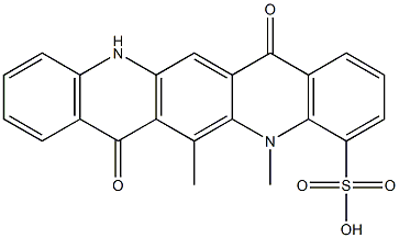 5,7,12,14-Tetrahydro-5,6-dimethyl-7,14-dioxoquino[2,3-b]acridine-4-sulfonic acid Structure