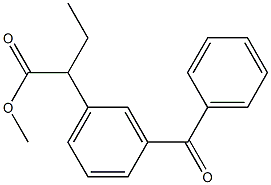 2-(3-Benzoylphenyl)butyric acid methyl ester Struktur