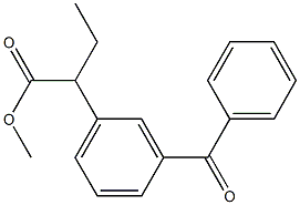 2-(3-ベンゾイルフェニル)酪酸メチル 化学構造式