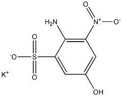2-Amino-5-hydroxy-3-nitrobenzenesulfonic acid potassium salt,,结构式