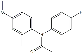 N-(4-Fluorophenyl)-4'-methoxy-2'-methylacetanilide 结构式
