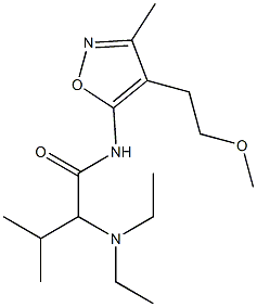 2-(Diethylamino)-N-[4-(2-methoxyethyl)-3-methyl-5-isoxazolyl]-3-methylbutyramide,,结构式