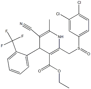 5-Cyano-1,4-dihydro-6-methyl-2-[(3,4-dichlorophenylsulfinyl)methyl]-4-(2-trifluoromethylphenyl)pyridine-3-carboxylic acid ethyl ester