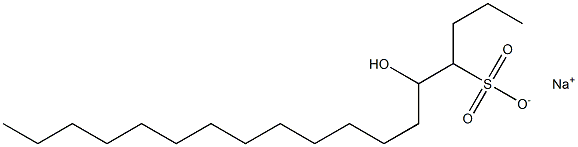 5-Hydroxyoctadecane-4-sulfonic acid sodium salt 结构式