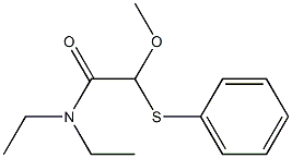 2-(Phenylthio)-2-methoxy-N,N-diethylacetamide 结构式