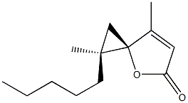 (2R,2'S)-3,2'-Dimethyl-2'-pentylspiro[furan-2(5H),1'-cyclopropan]-5-one Structure