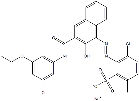 3-Chloro-6-methyl-2-[[3-[[(3-chloro-5-ethoxyphenyl)amino]carbonyl]-2-hydroxy-1-naphtyl]azo]benzenesulfonic acid sodium salt