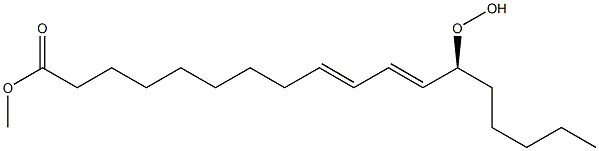 (13S)-13-ヒドロペルオキシ-9,11-オクタデカジエン酸メチル 化学構造式