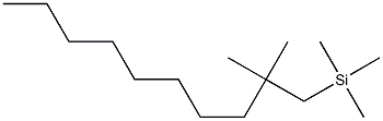 2,2-ジメチル-1-トリメチルシリルデカン 化学構造式