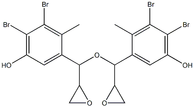 3,4-ジブロモ-2-メチル-5-ヒドロキシフェニルグリシジルエーテル 化学構造式