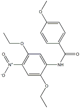 4-メトキシ-2',5'-ジエトキシ-4'-ニトロベンズアニリド 化学構造式