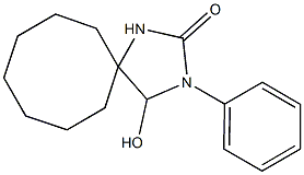 3-フェニル-4-ヒドロキシ-2-オキソ-1,3-ジアザスピロ[4.7]ドデカン 化学構造式