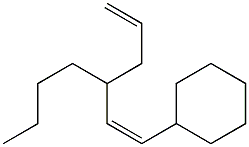 (1Z)-3-ブチル-1-シクロヘキシル-1,5-ヘキサジエン 化学構造式